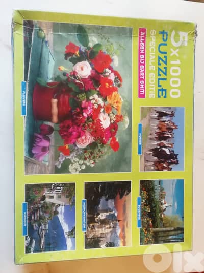 5 puzzles in 1 box 1000 pcs each 48*67 made i Holland read description