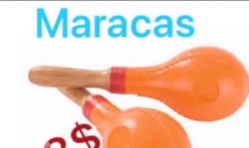 Maracas flute claves wood block