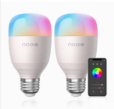 Nooie Warm Light Smart Lamp 2800K-6000K+RGBW LED E27 WiFi/4 $ delivery
