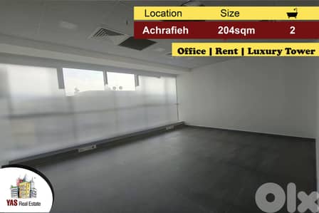 Achrafieh 204m2 | Office | Rent | Luxury Tower | High End | AA AC |