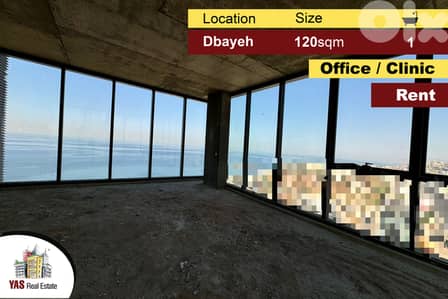 Dbayeh 120m2 | Office | Core & Shell | Prime Location | View | MJ |