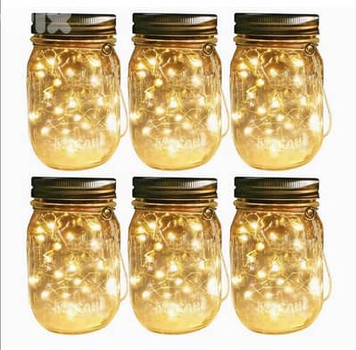 Aulaya 6 Pack 160 LED Solar Lantern for Outdoors, Garden, (Warm White)
