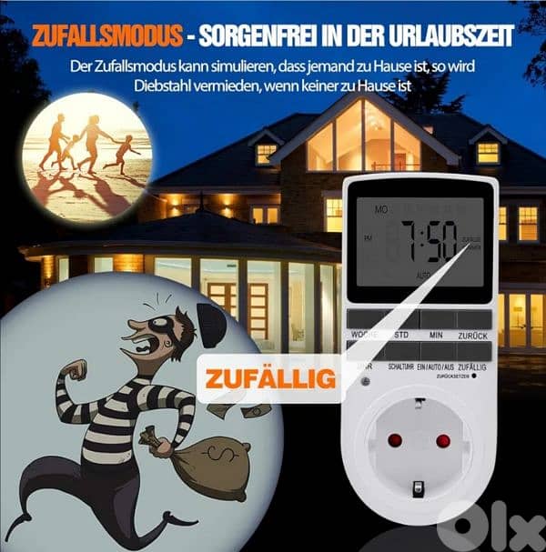 Aulaya German Digital Timer, Electric Socket,10 Programs/4& delivery 5