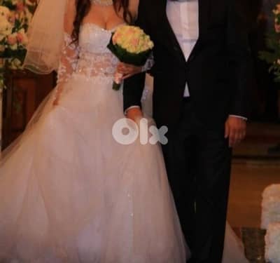 Wedding gown and Groom suit