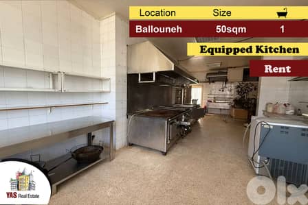 Ballouneh 50m2 | 20m2 Storage | Rent | Equipped Kitchen | Catch | AC |