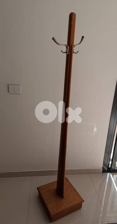 wooden coat rack