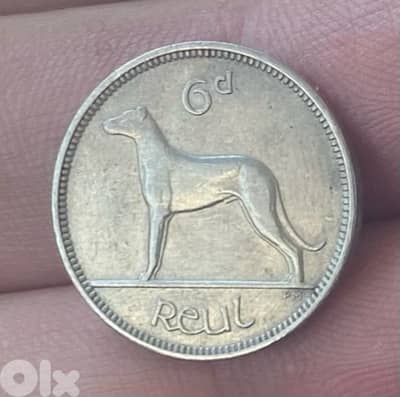 عملة عملات قديمة ٦ بنس أيرلندا سنة ١٩٤٢