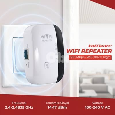 WiFi Range Extender - Internet Booster & Wireless Signal Repeater