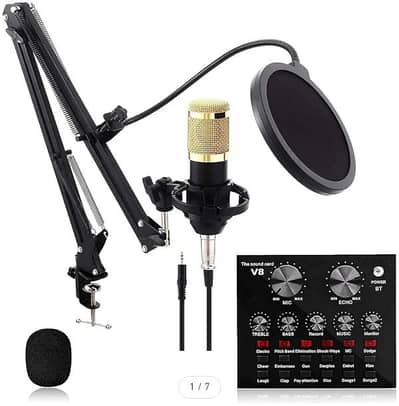 BM800 Mic Kit + V8 SoundCard, for tiktok live & studio recording