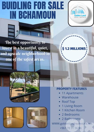 Full Building with Warehouse for Sale in Bchamoun, Aley