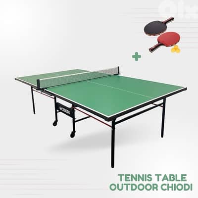 Ping Pong Tennis Table Outdoor Chiodi With Set Of Rackets