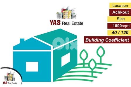 Achkout 1000m2 | Flat Land | 40 / 120 | Mountain View | AC |