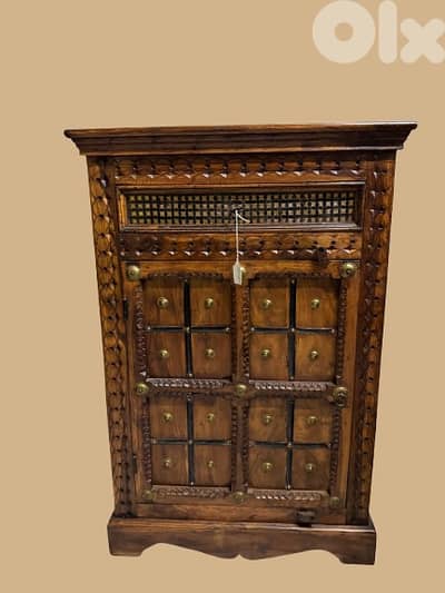 Vintage Carved Wooden Cabinet