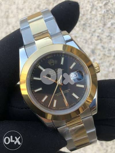 Rolex datejust two tone gold