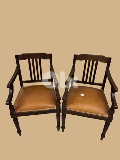 Vintage Wooden Armchairs