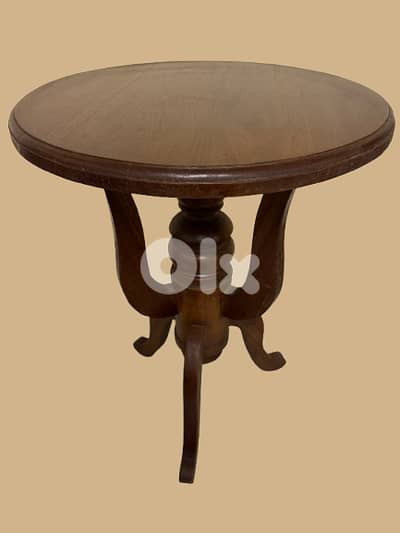 Round Wooden Accent Table