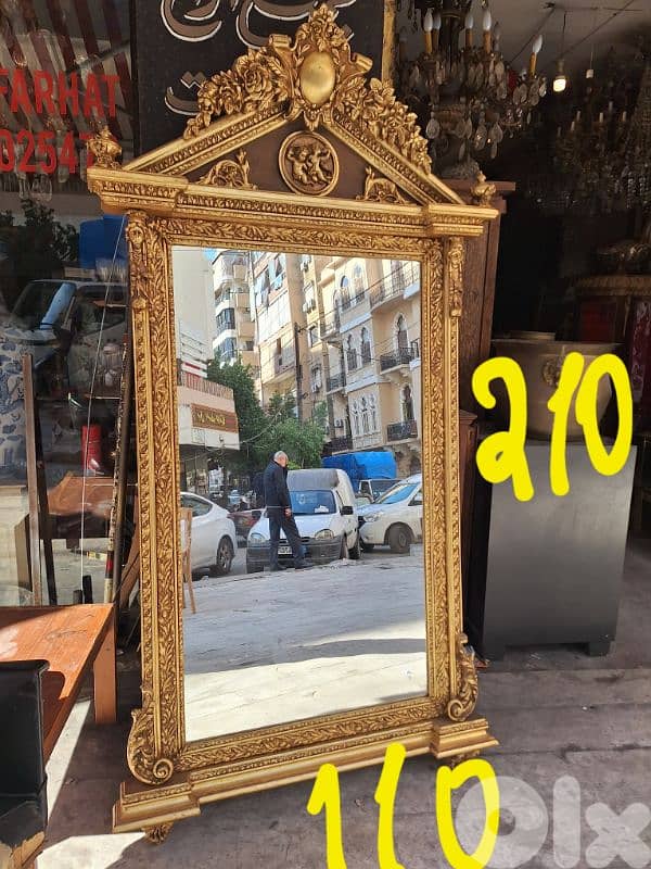مراية رائعة جدا خشب فخمة ومميزة قياس ٢٠ بي ١٠٠ سم 2