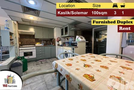 Kaslik/Solemar 100m2 | Rent |Furnished Duplex | Sea View | Classic |EH