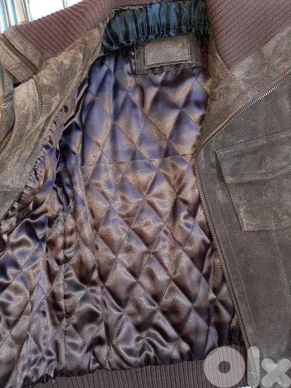jacket daim brown size small new 3