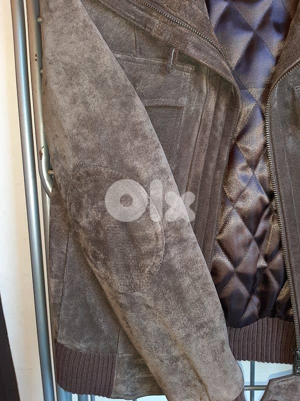 jacket daim brown size small new 4
