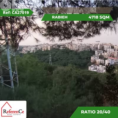 Land for sale in rabieh أرض للبيع في الرابية