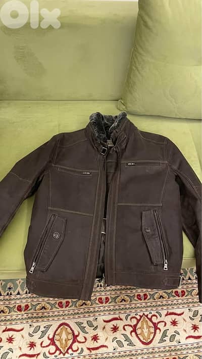 buffalo brown leather jacket made in italy