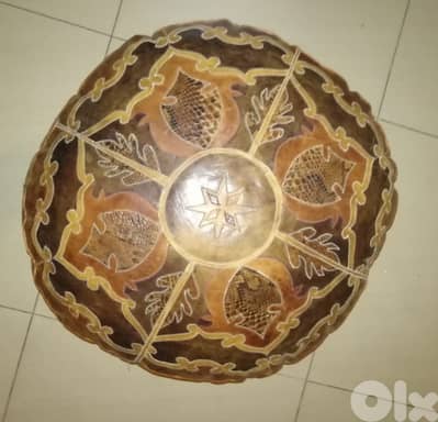 Vintage leather Pouf 58*25 cm