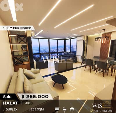 265 SQM fully furnished duplex for SALE in Halat-Jbeil!