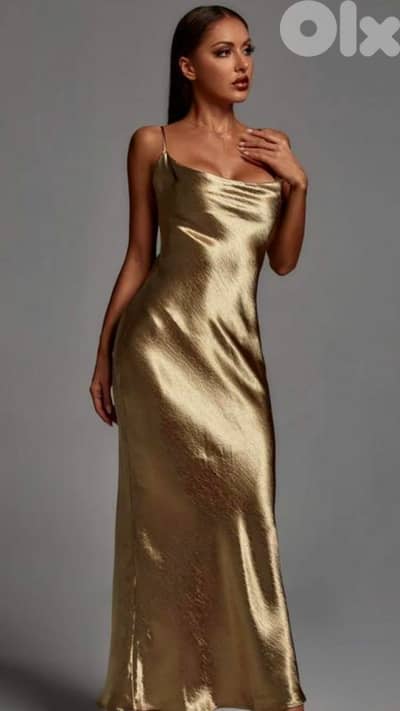 Gold maxi dress