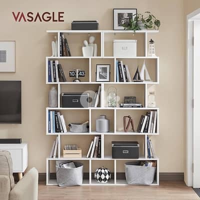 VASAGLE Bookcase, 6 Tier Bookshelf