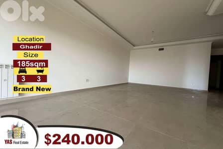Ghadir 185m2 | Brand New Flat | High End | EH/IV