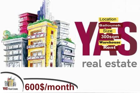 Ballouneh 300m2 | Warehouse | Perfect Rental Investment | AC |