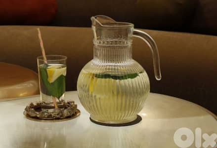 إبريق عصير زجاج فاخر
