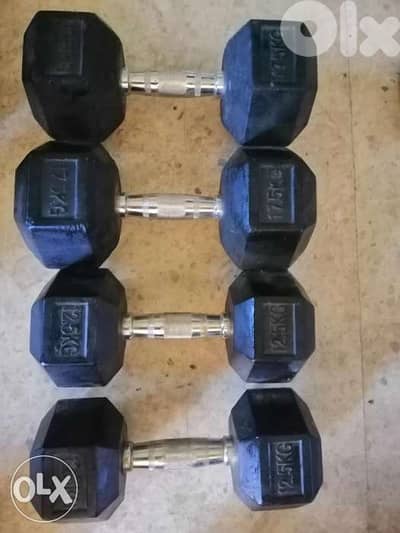 Hexagon dumbbells