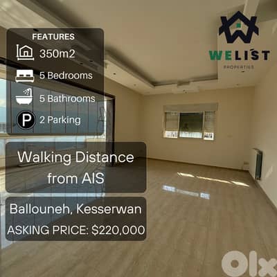 350sqm Duplex Apartment for sale in Ballouneh