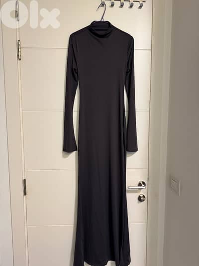 elegante  grey dress from bershka size s