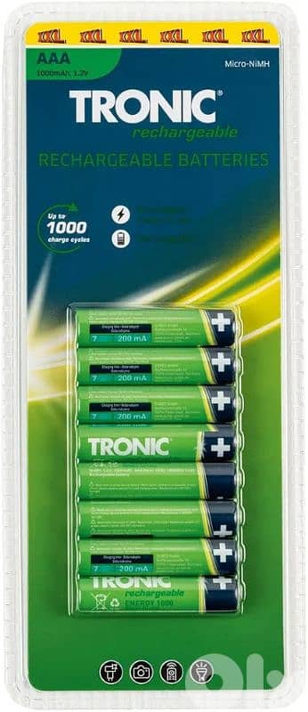 tronic packet of 8 batteries rechargeable