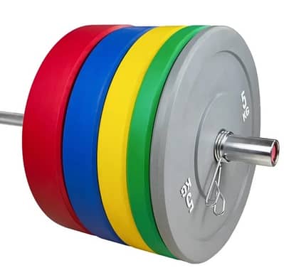 Colored Bumper plates set 100 kg