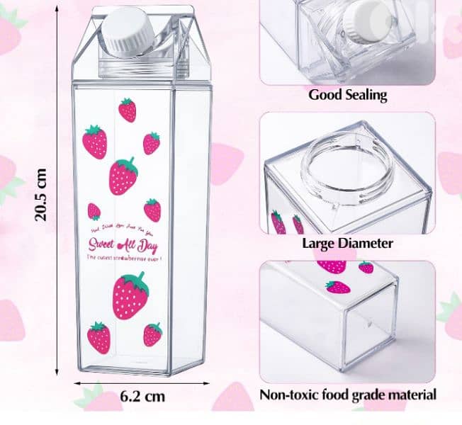 transparent Plexi milk bottle 3