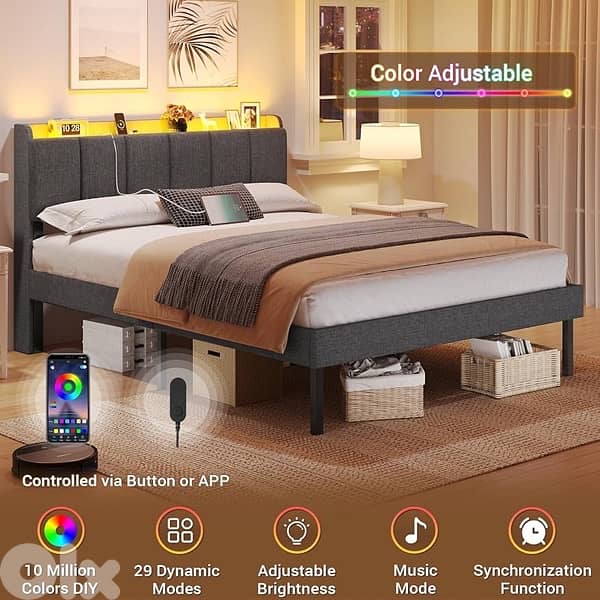 grey bed with storage 1