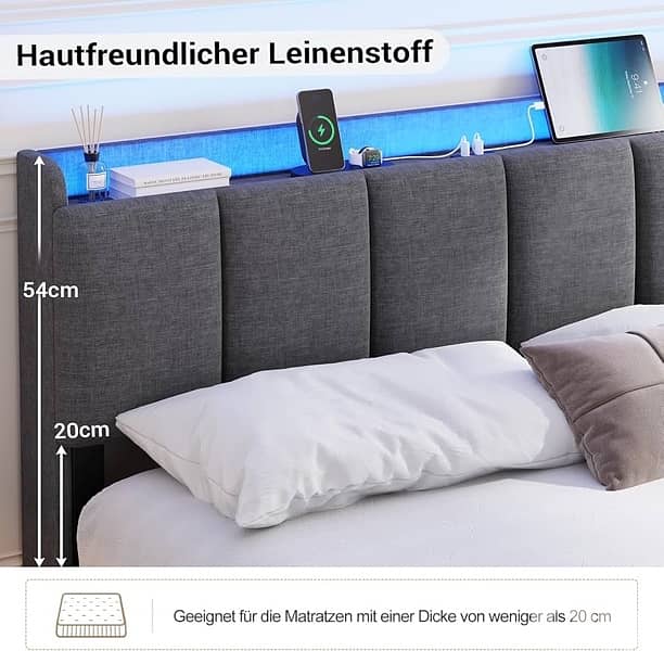grey bed with storage 3