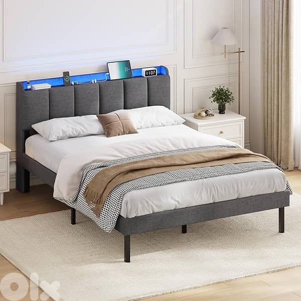 grey bed with storage 4