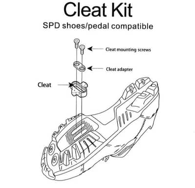 Bike pedal cleats