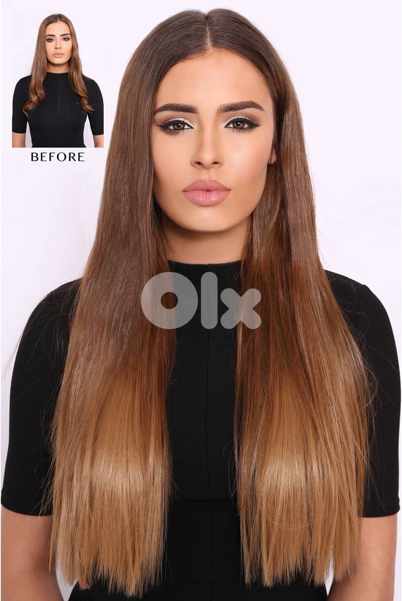 باروكة شعر طبيعي %100 بواريك شعرطبيعي لبناني 9