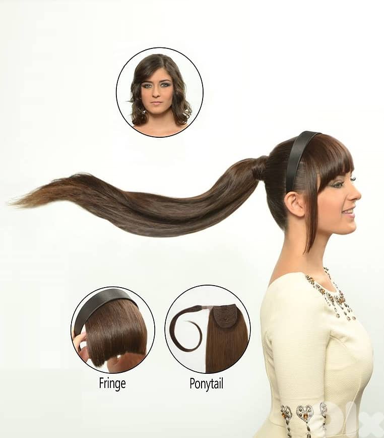 باروكة شعر طبيعي %100 بواريك شعرطبيعي لبناني 10