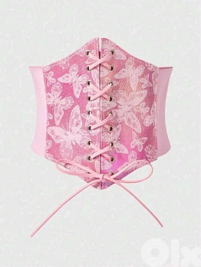 Corset Fairycore Butterfly Print Waist Belt