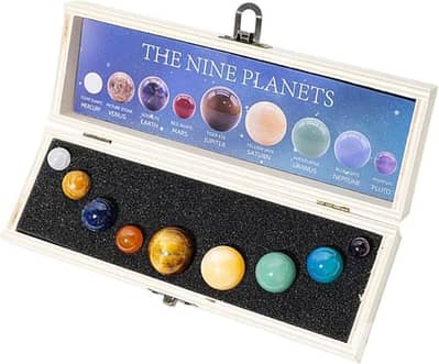 elegant gift of gem stones set as the planets