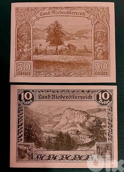 1920 Austria two old banknotes