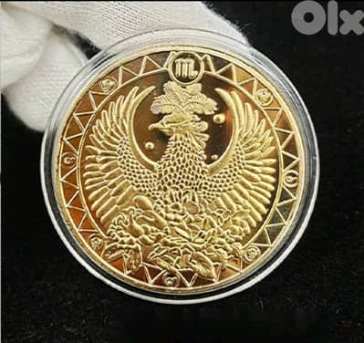 Scorpio gift (metal coin in protector box) برج العقرب هدية مميزة