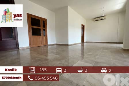 Kaslik 185m2 | Rent | Mountain View | High End | Dead End Street | EH